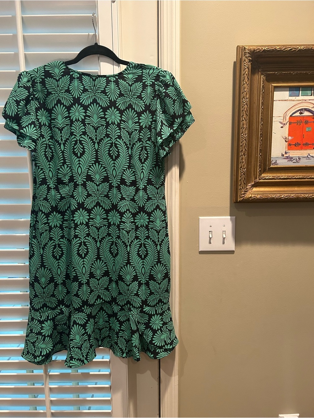 Cabi Green Patterned Dress. (Dress only). - Picture 3 of 9